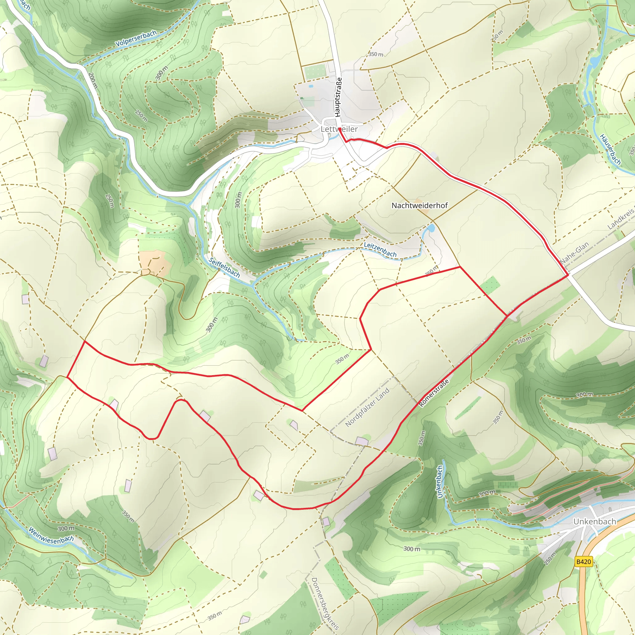 Lettweiler Loop mobile static map