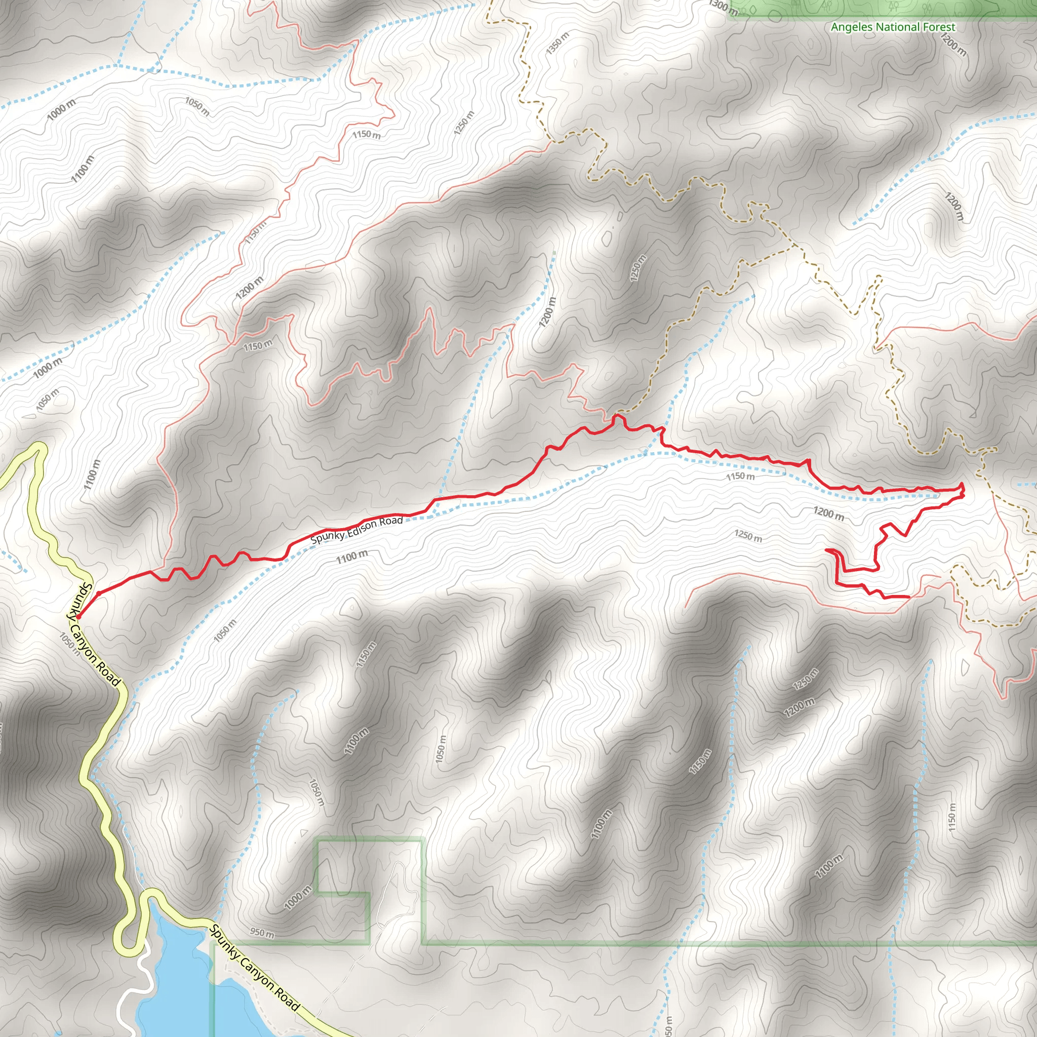 Spunky Edison Road and PCT mobile static map