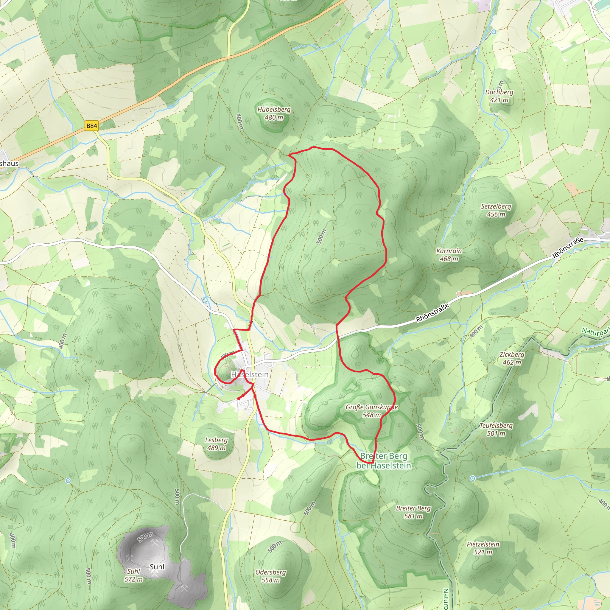 Haselstein Loop mobile static map
