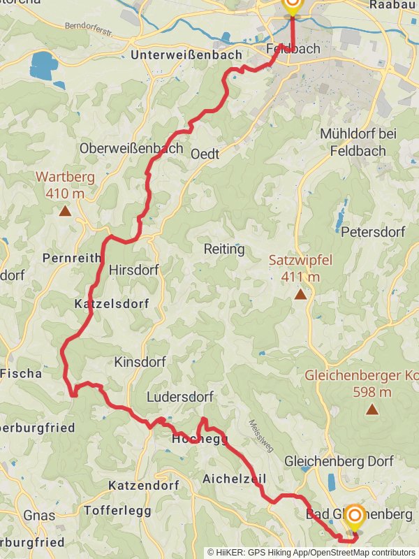 Feldbach - Bad Gleichenberg Trail mobile static map