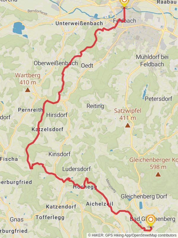 Feldbach - Bad Gleichenberg Trail mobile static map