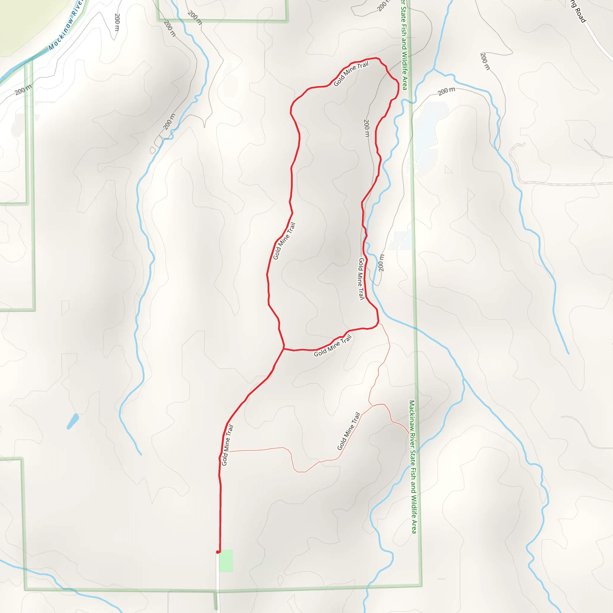 Gold Mine Loop Trail mobile static map