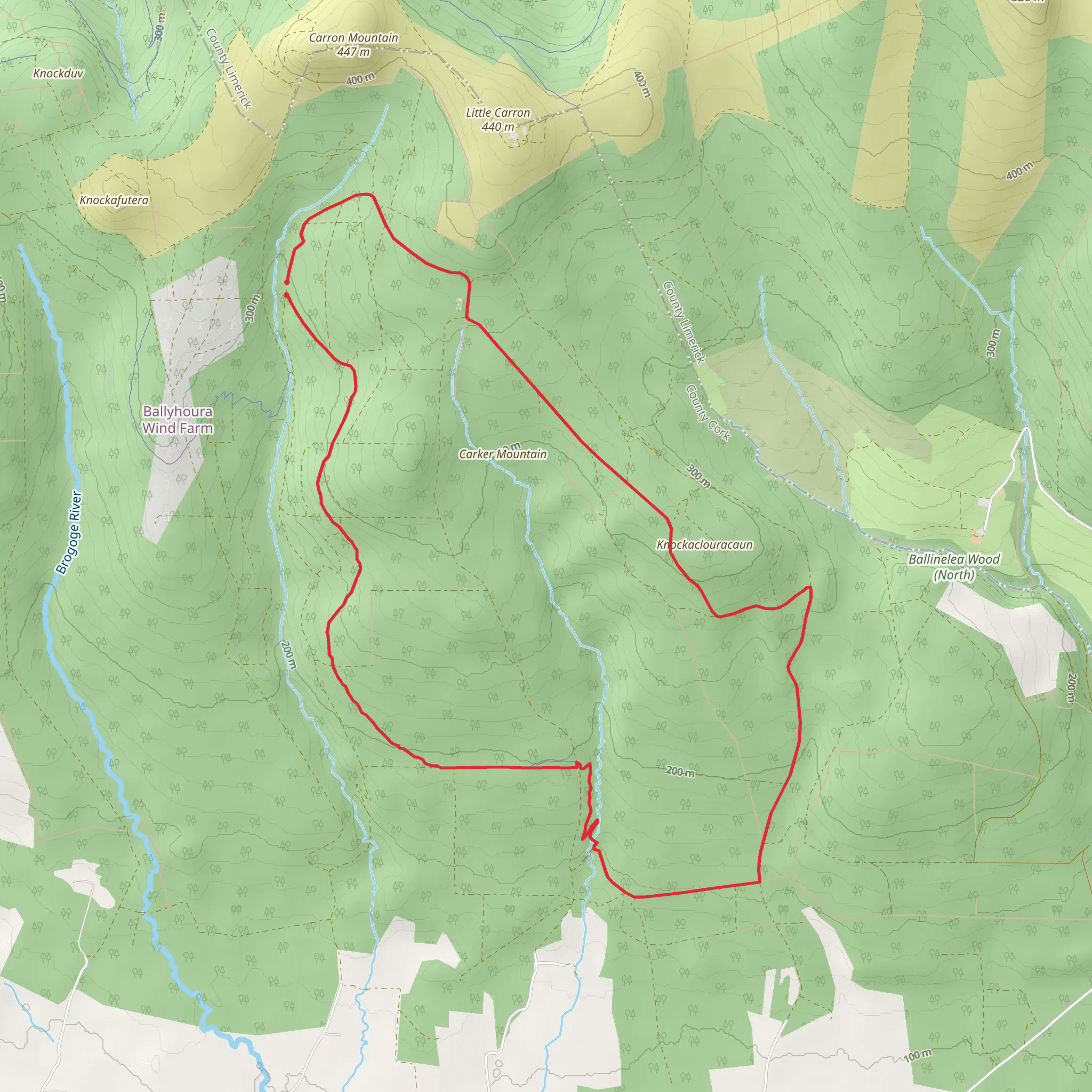 Ballyhoura - Castlepook Loop mobile static map