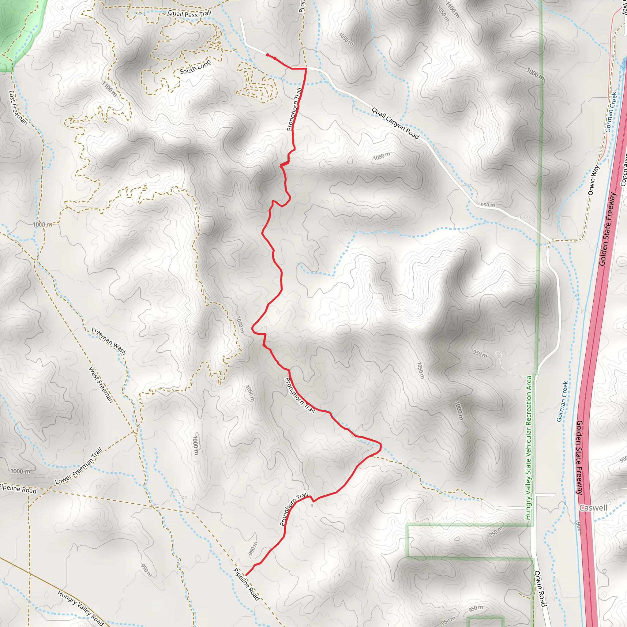 Pronghorn Trail mobile static map