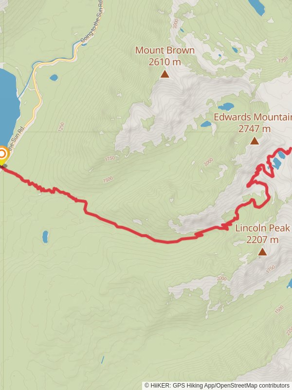Akaiyan Lake, Feather Woman Lake via Gunsight Pass