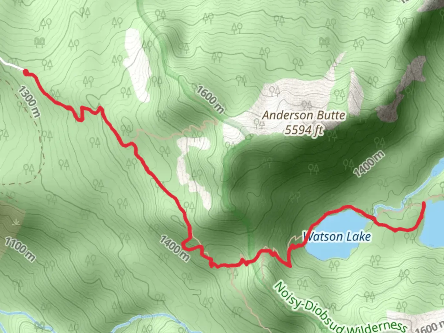 An image depicting the trail Watson Lakes Trail and its surrounding area.
