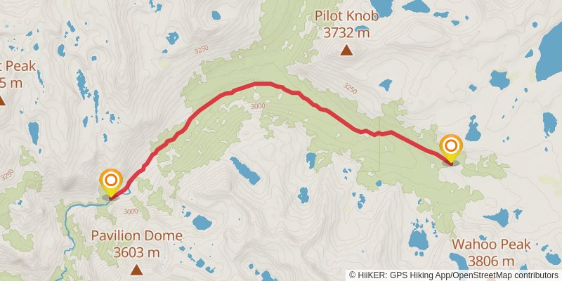 Piute Canyon Trail via Florence Lake Trail stage 4 Map