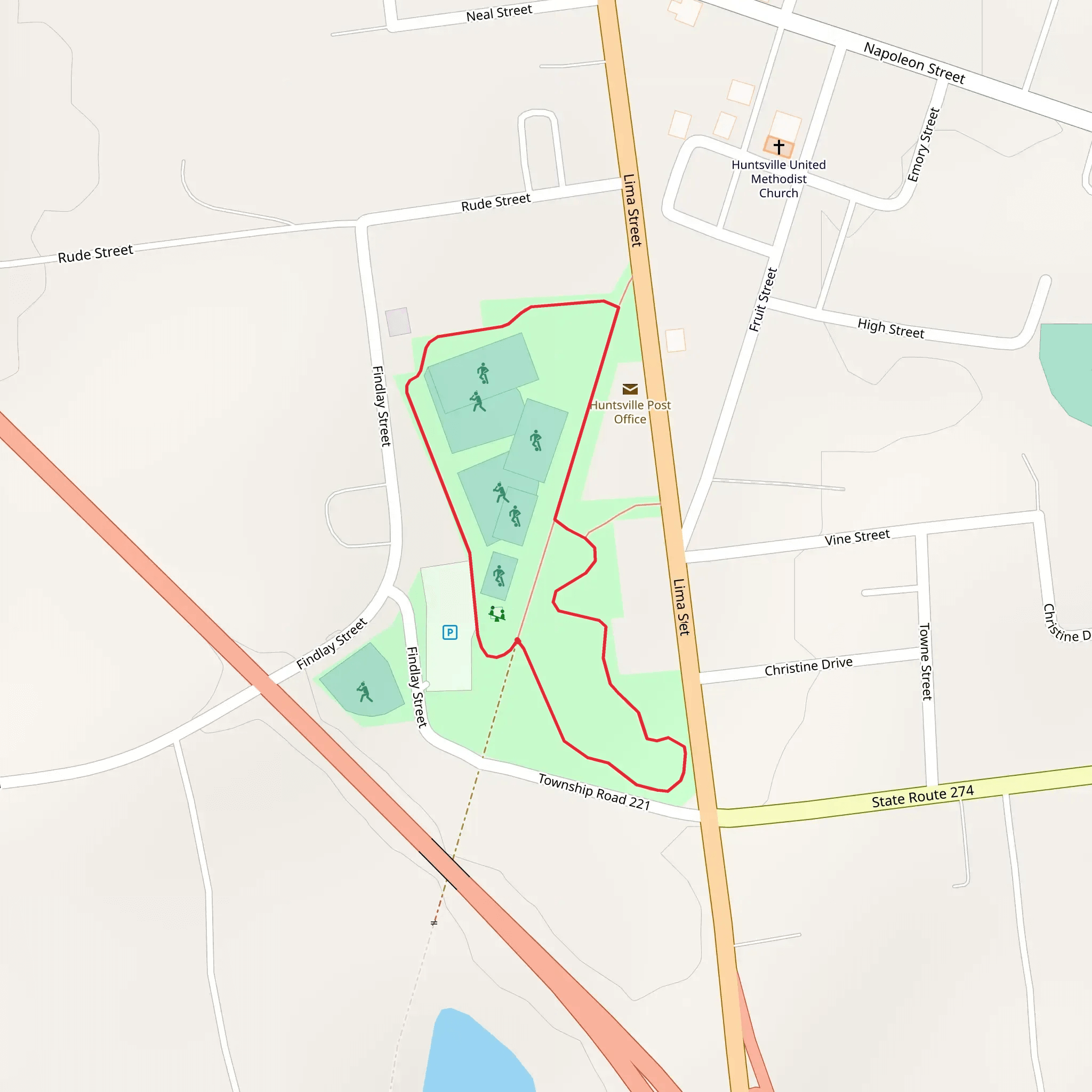 Lions Park Loop - Huntsville mobile static map