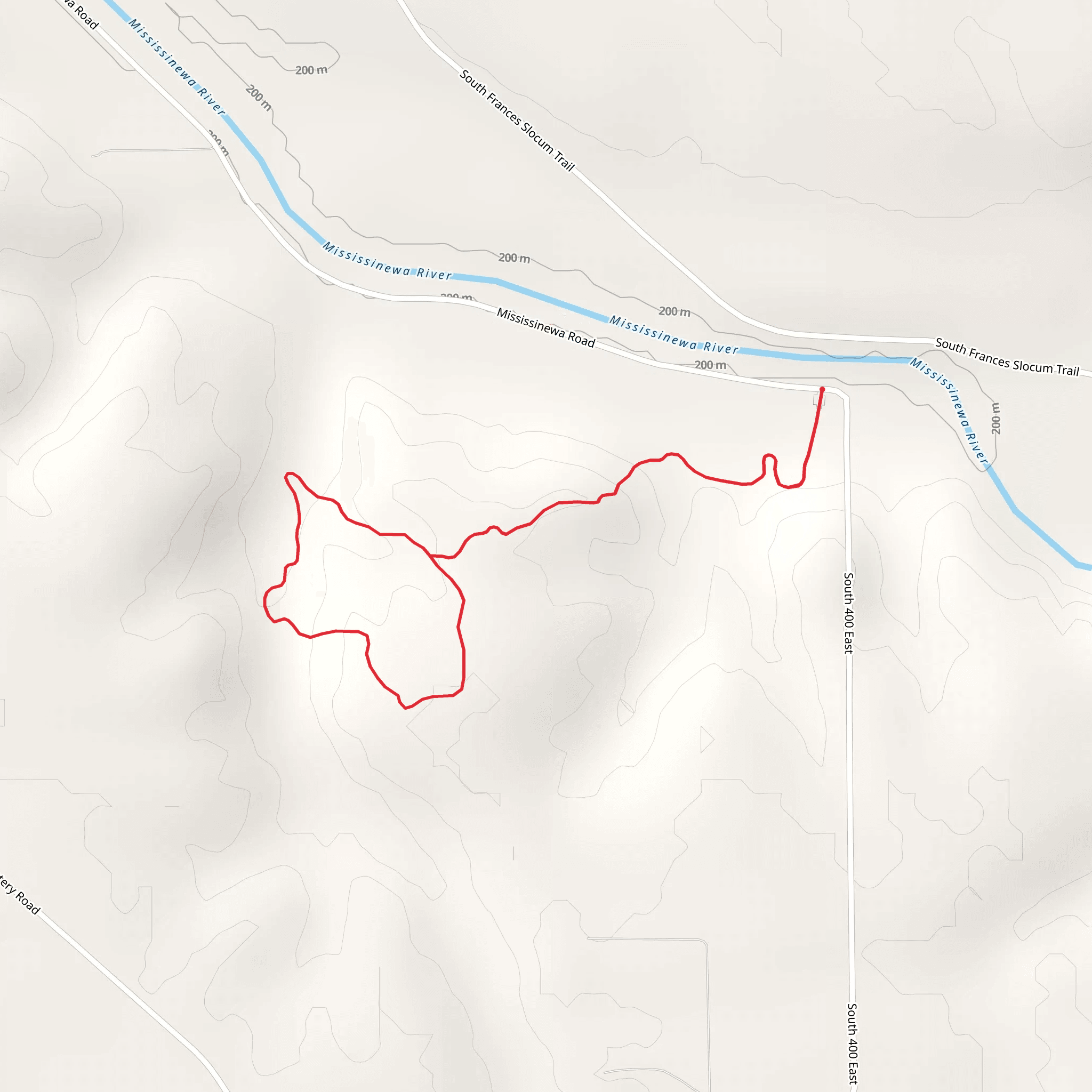 Acres Miami County Preserve Loop from Mississinewa Road mobile static map