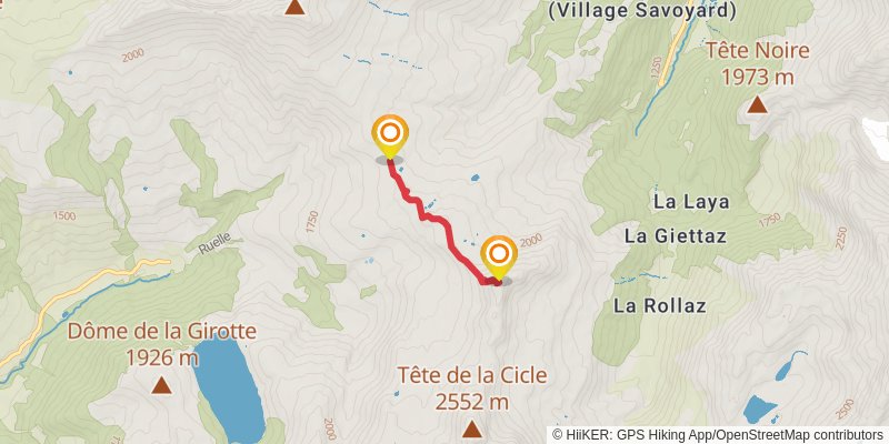 Aiguille Croche spur 1 Map