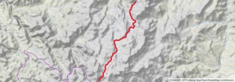 Arizona Trail stage 32 Map