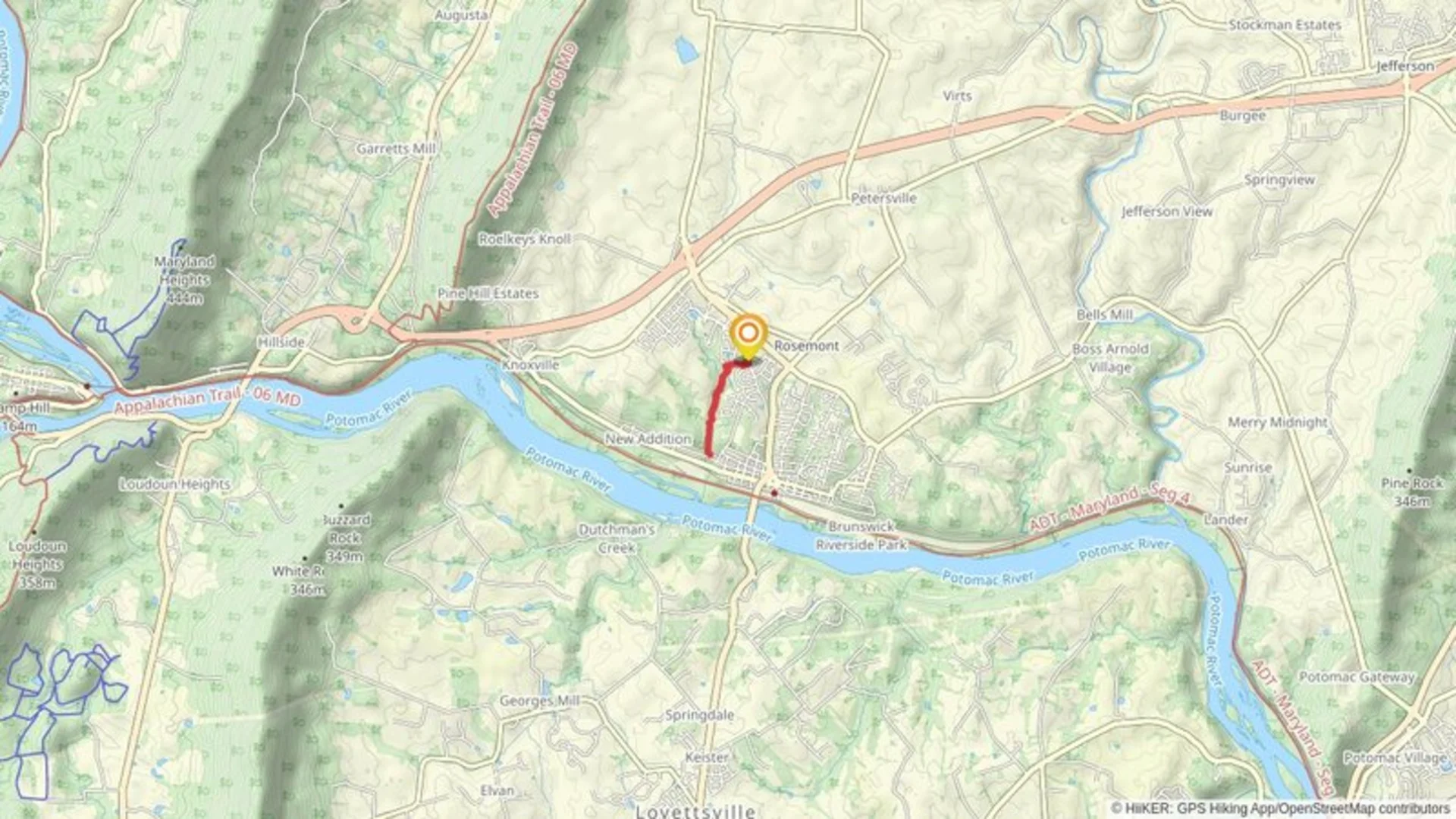 An image depicting the trail Brunswick Valley Trail Out and Back and its surrounding area.