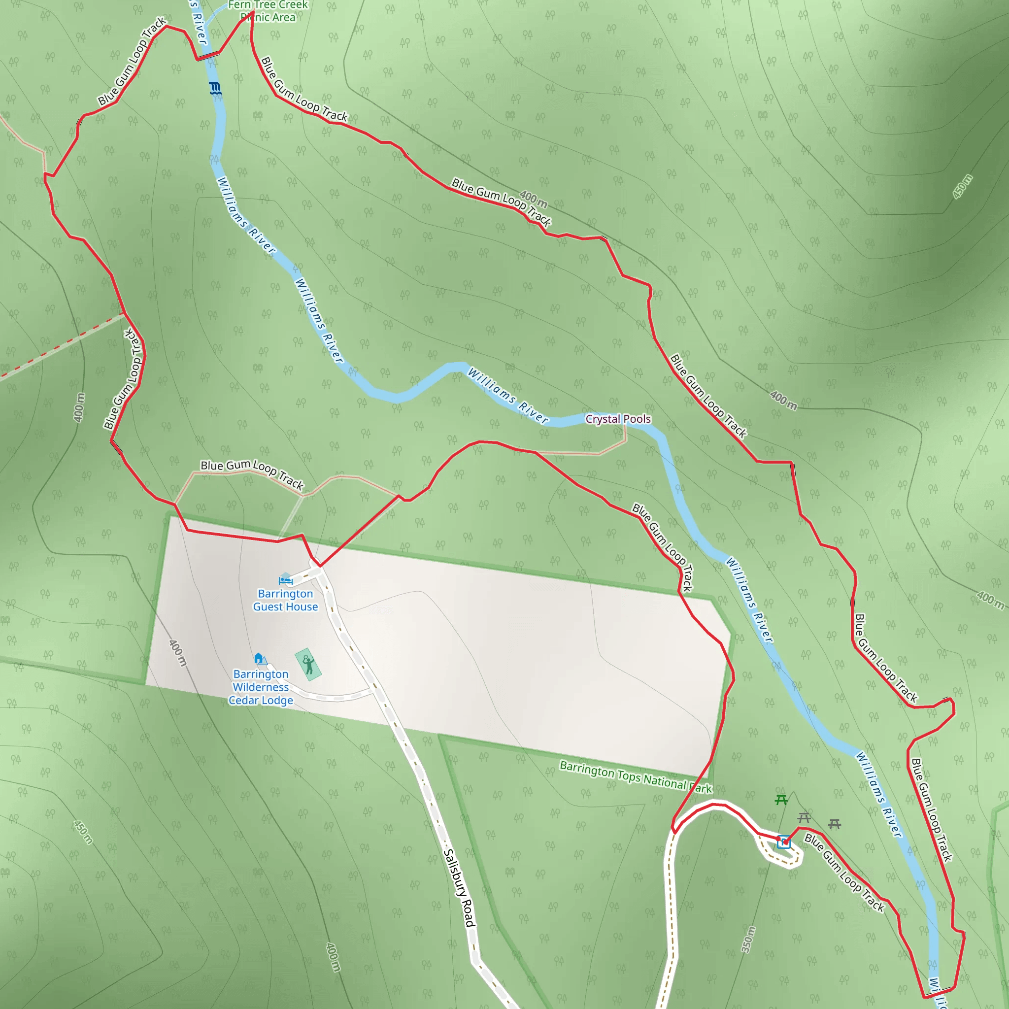 Blue Gum Loop Trail mobile static map