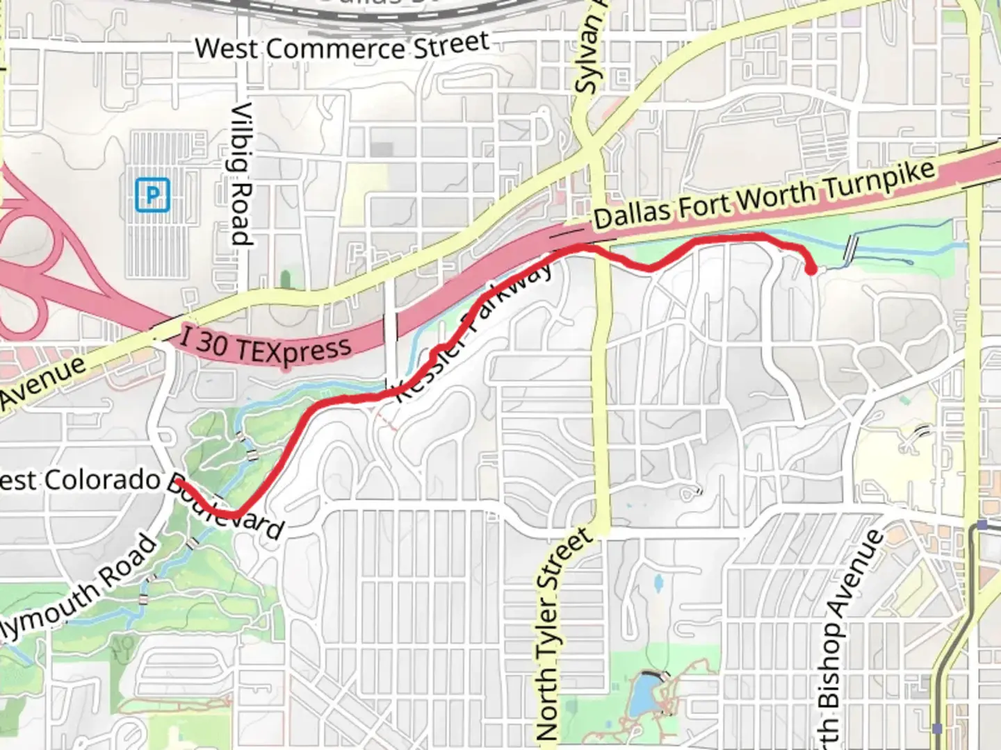 An image depicting the trail Coombs Creek Trail - Kessler Parkway and its surrounding area.
