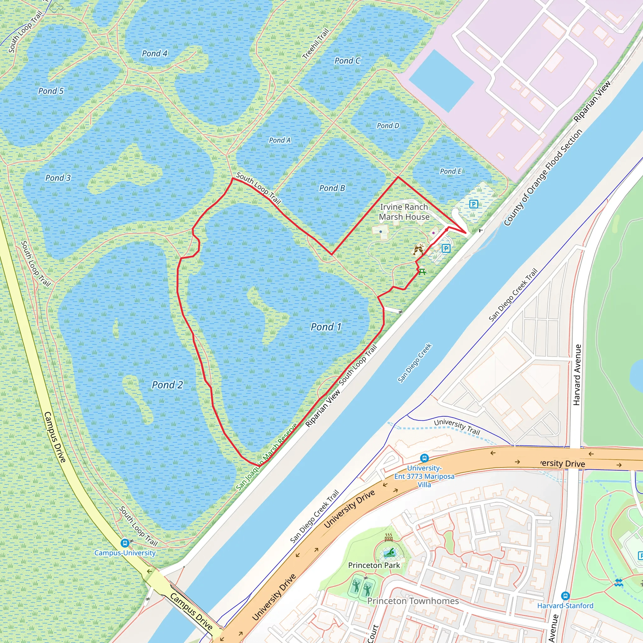 Riparian View Loop mobile static map