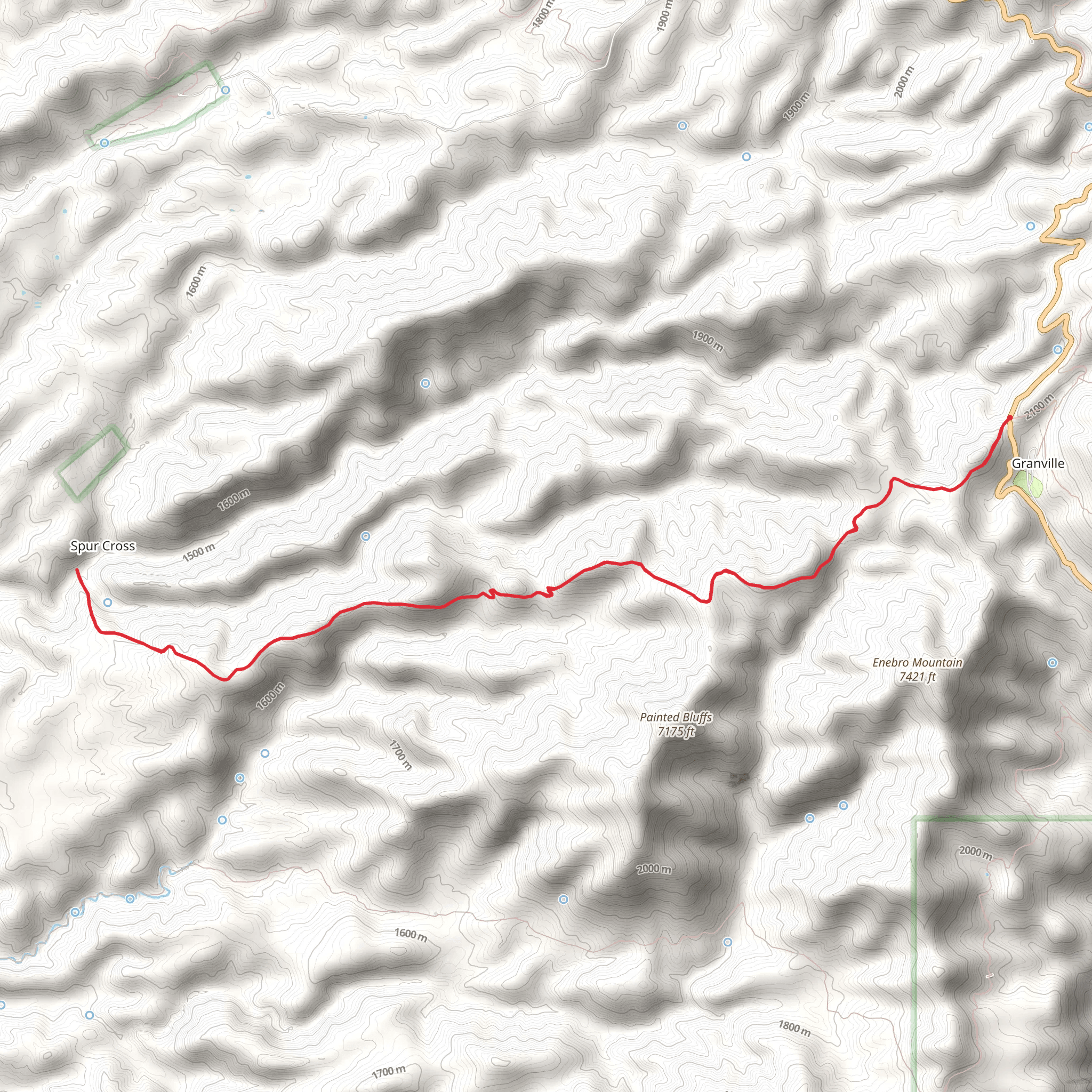 Spur Cross Trail mobile static map