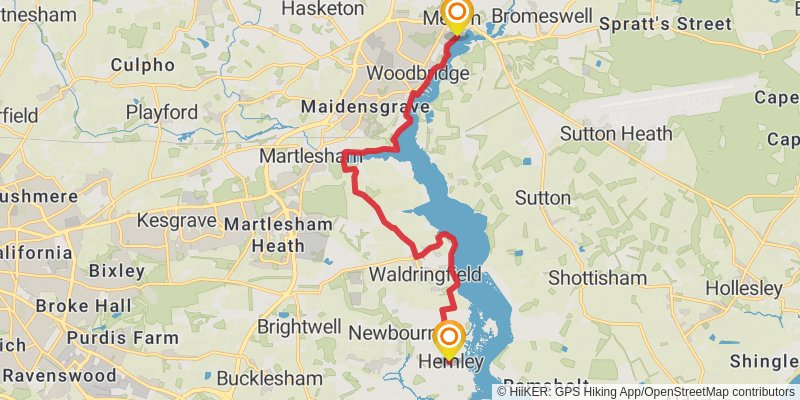 Suffolk Coast Walk stage 7 Map