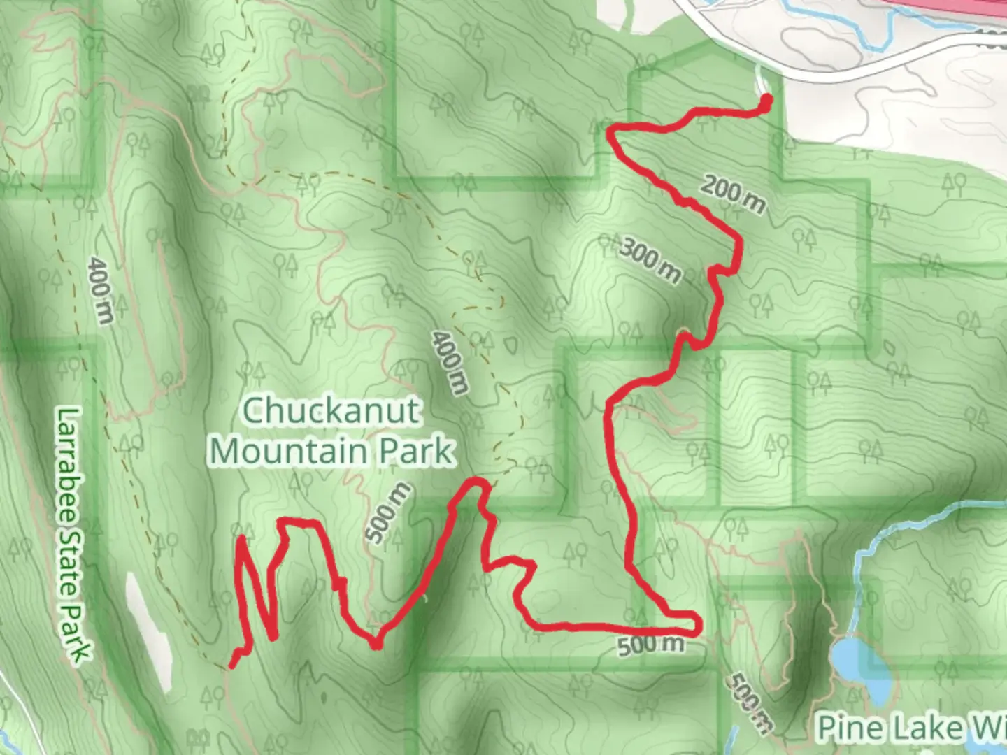An image depicting the trail Pine and Cedar Lakes Trail and Raptor Ridge and its surrounding area.