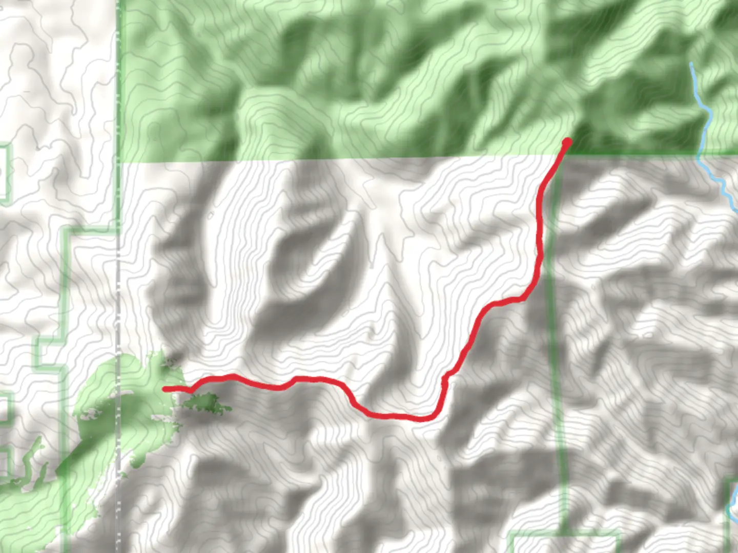 An image depicting the trail Bluff Mountain Trail and its surrounding area.