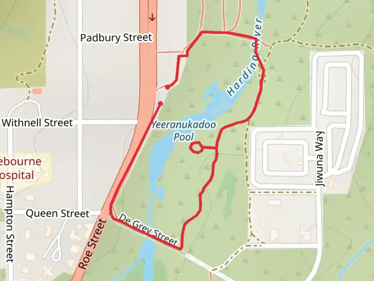 An image depicting the trail Ngurin Bush Tucker Trail and its surrounding area.