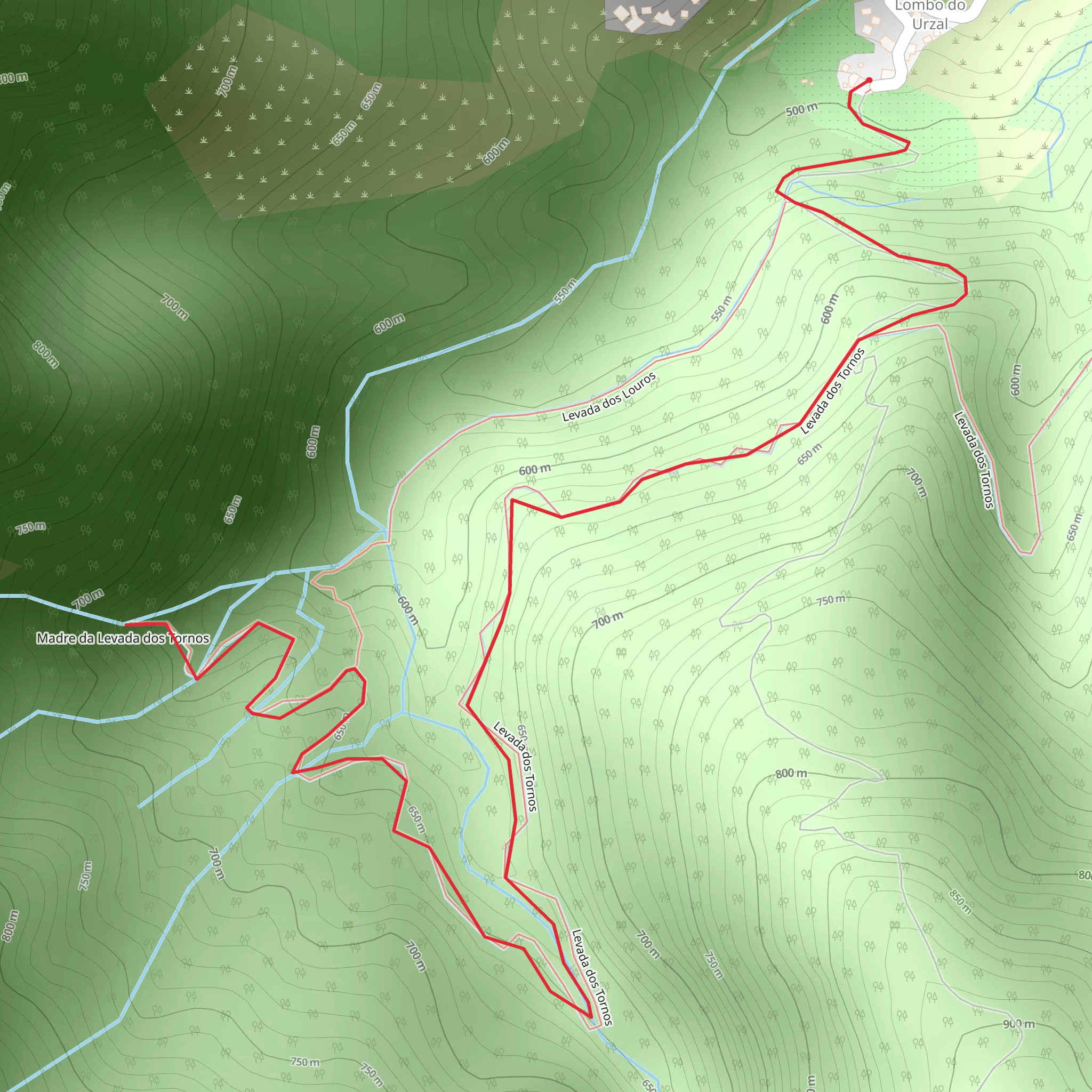 Levada dos Tornos Waterfalls mobile static map