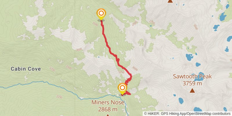 Mineral King And Little Five Lakes Loop stage 5 Map