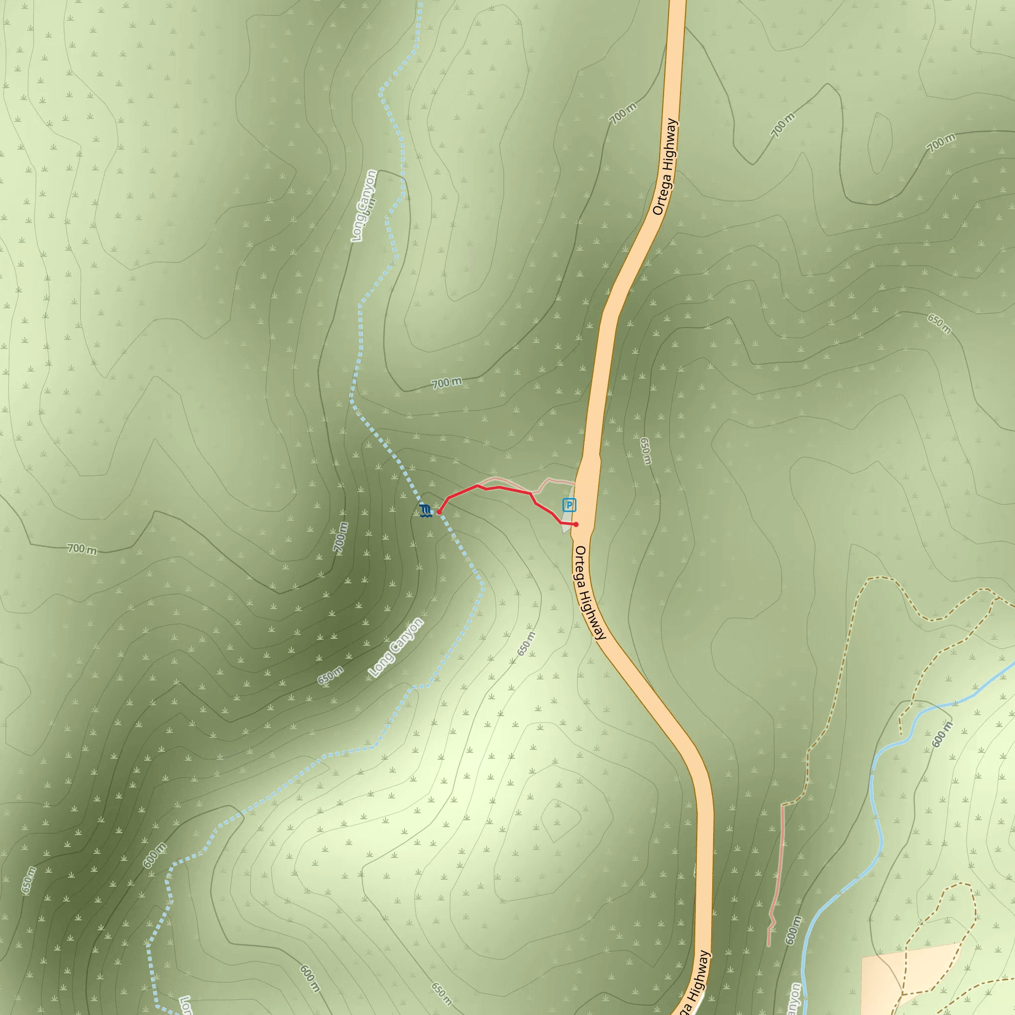 Ortega Highway mobile static map