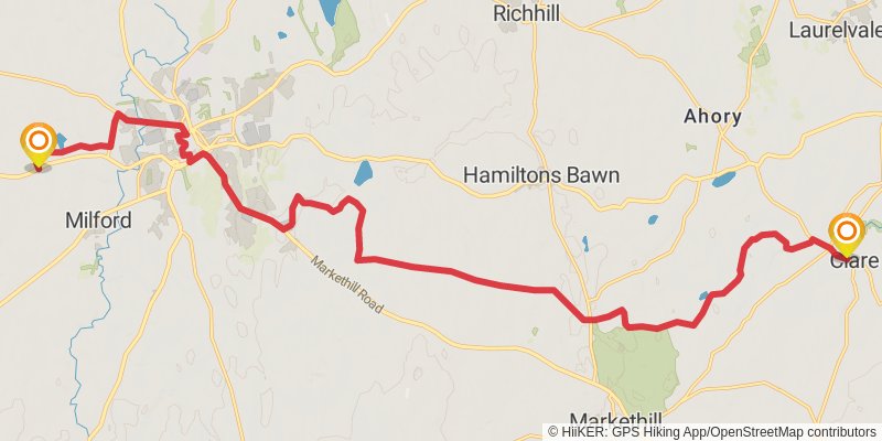 Saint Patrick’s Way - The Pilgrims Walk stage 1 Map