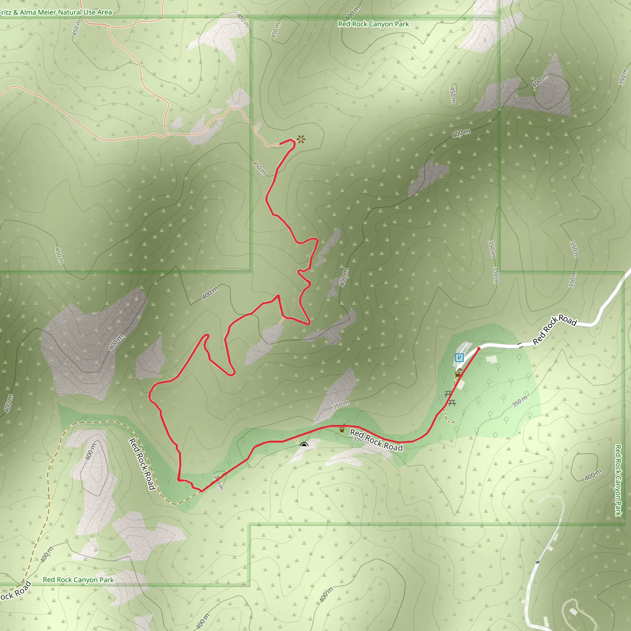 Red Rock Trail mobile static map