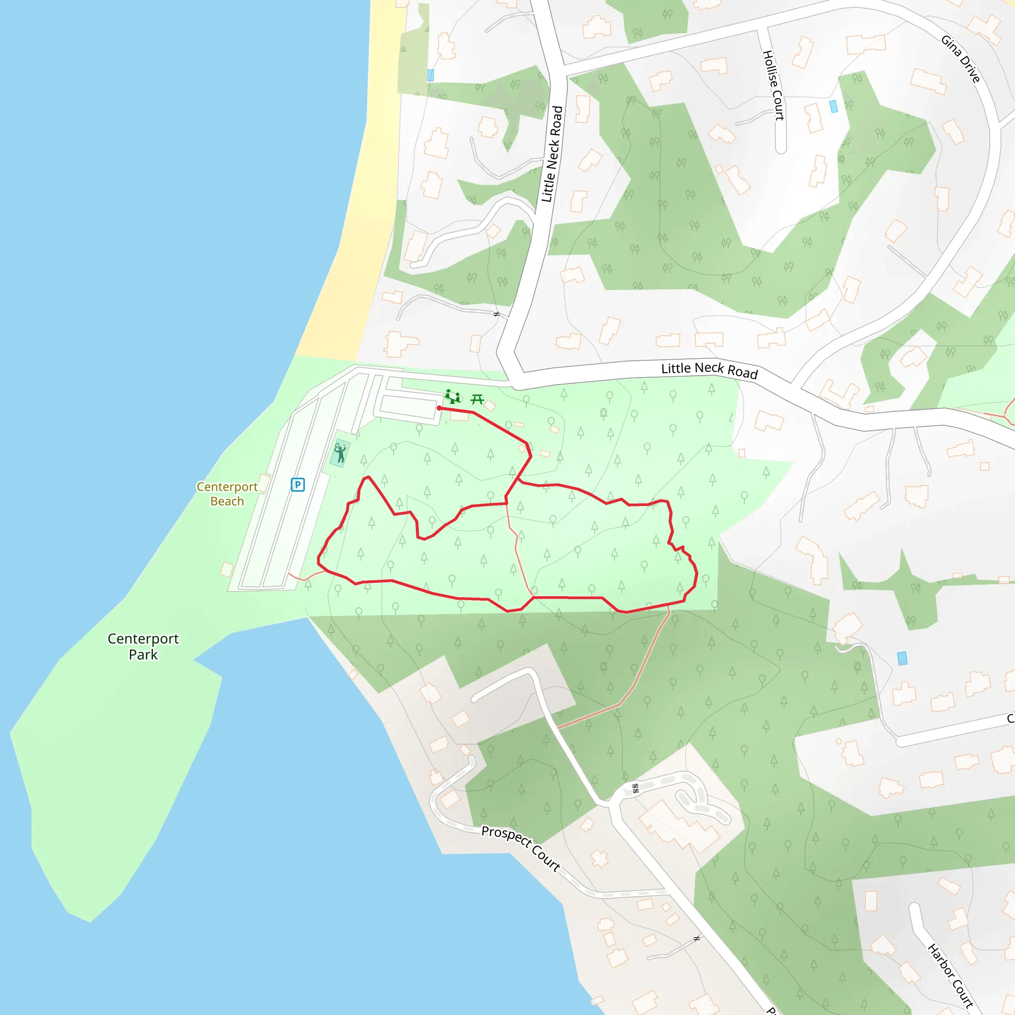 Centerport Park Loop Trail mobile static map