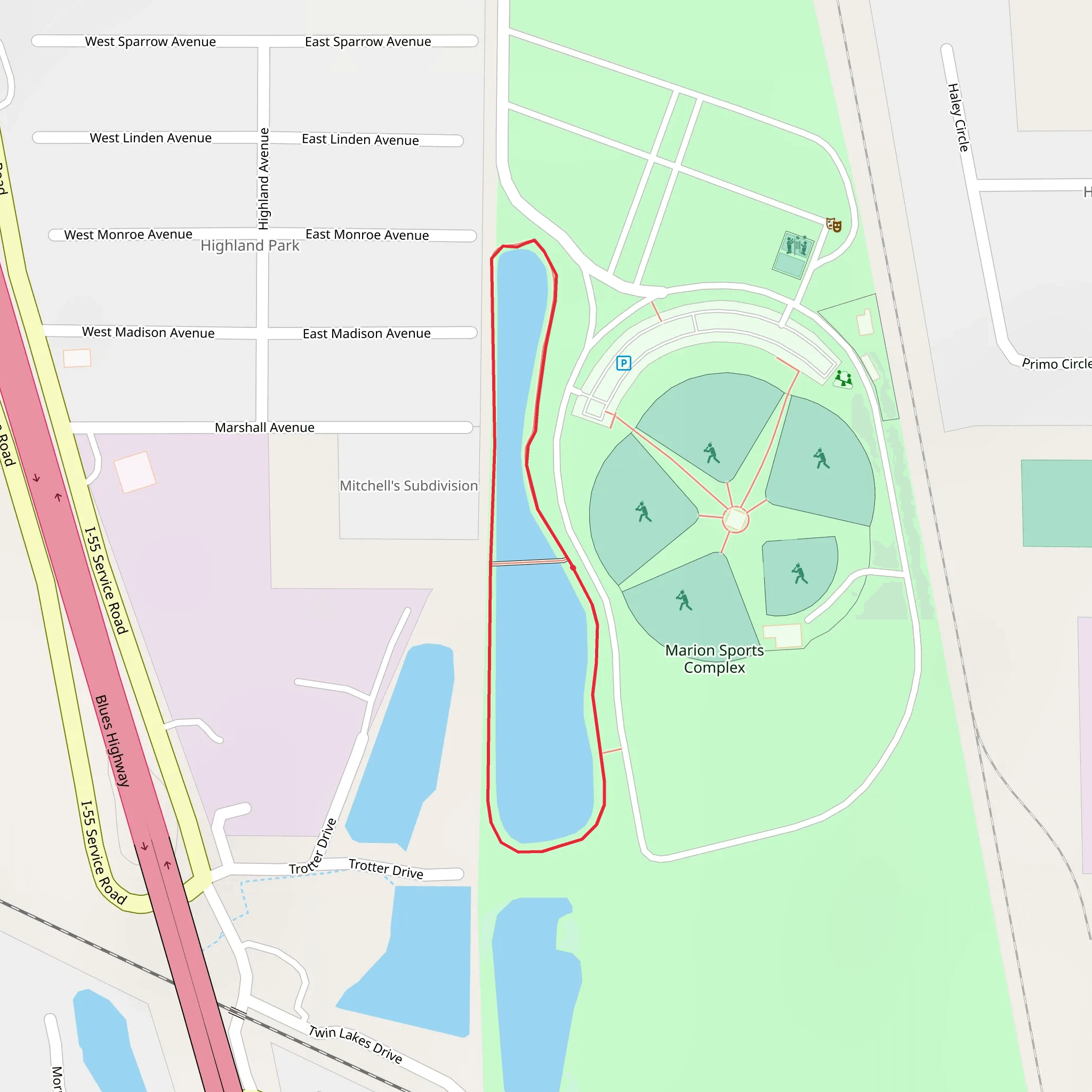 Marion Sports Complex Loop mobile static map