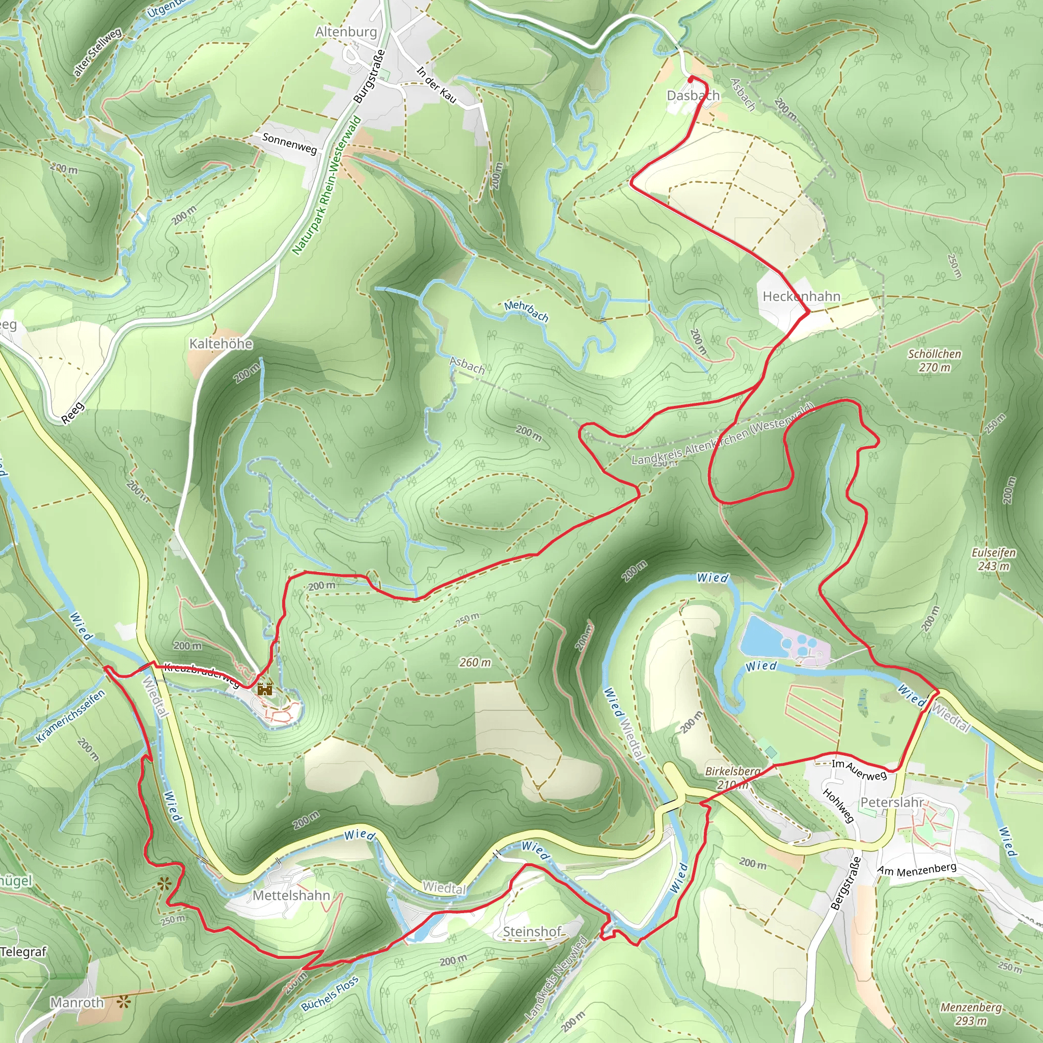Weid via Flammersfeld mobile static map