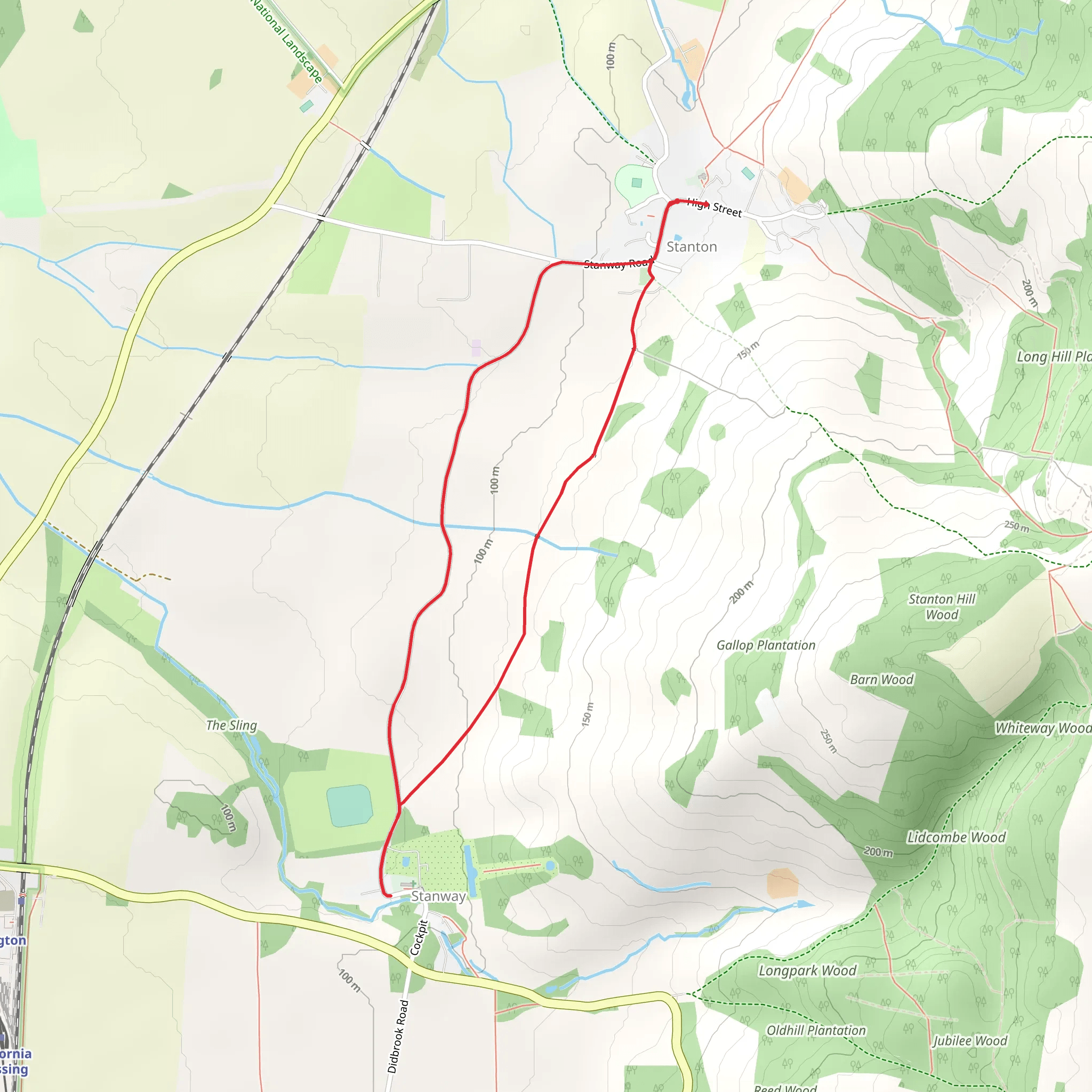 Stanton & Stanway Loop mobile static map