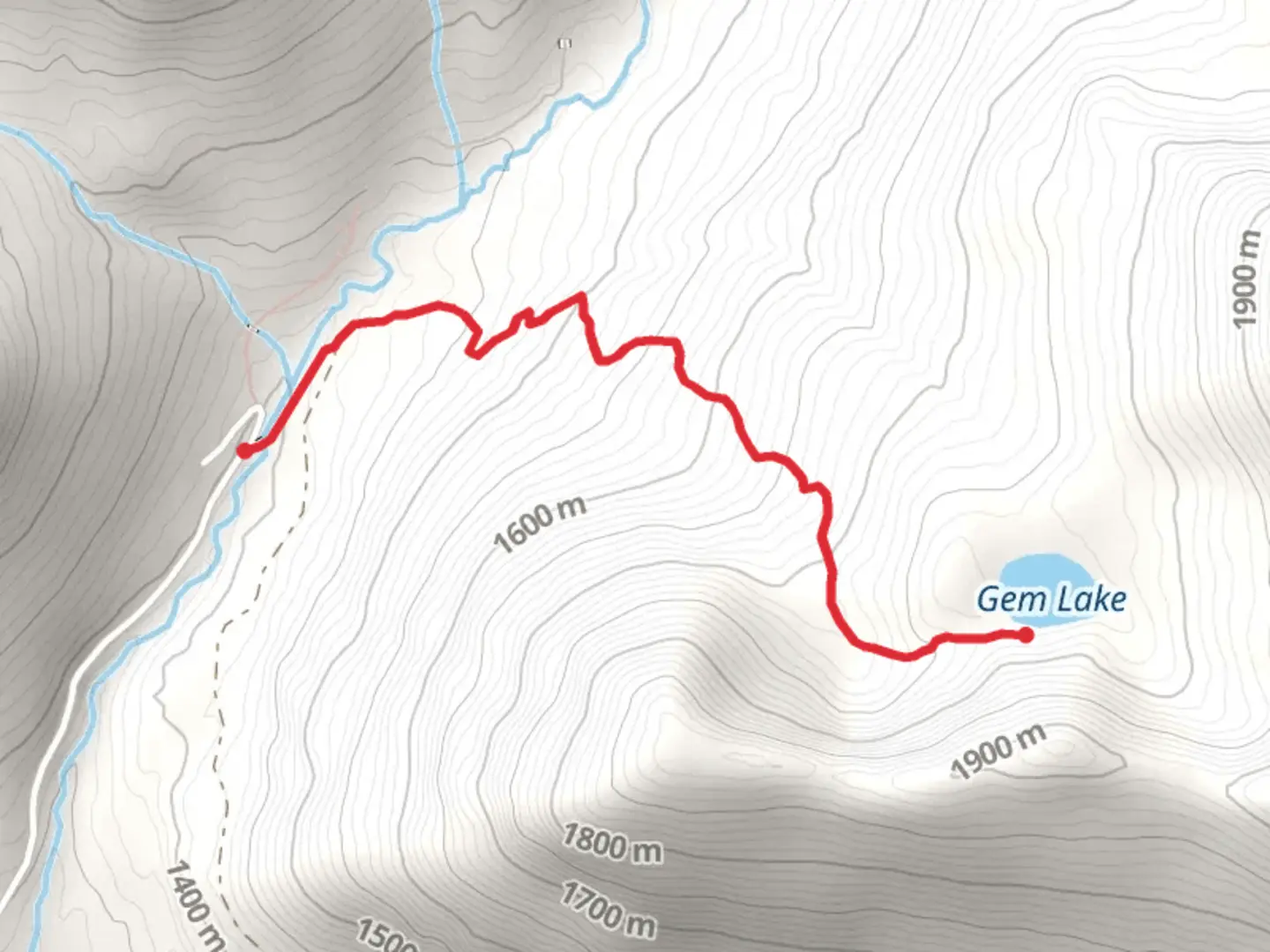 An image depicting the trail Gem Lake Trail and its surrounding area.