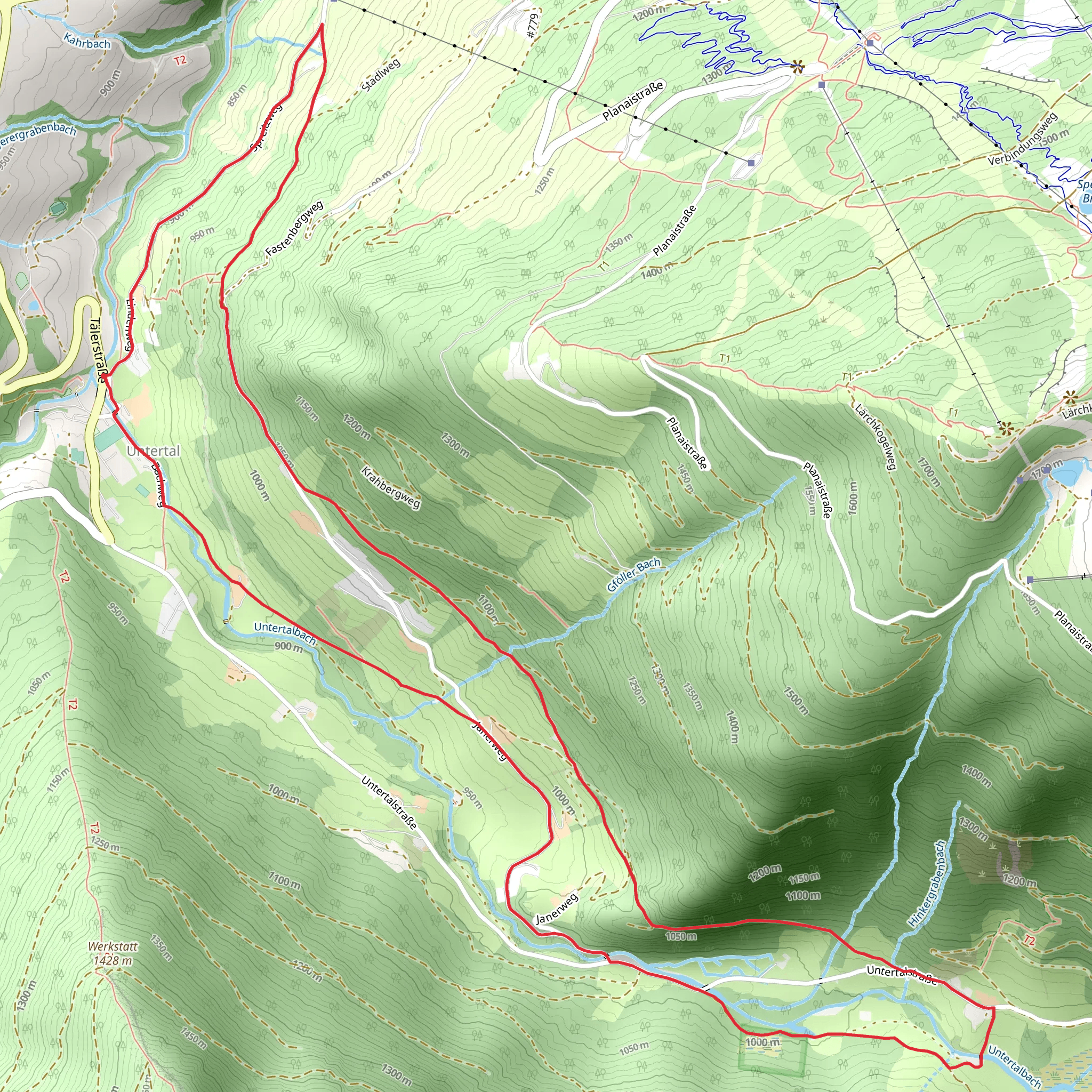 Untertal Valley Panoramic Hike mobile static map
