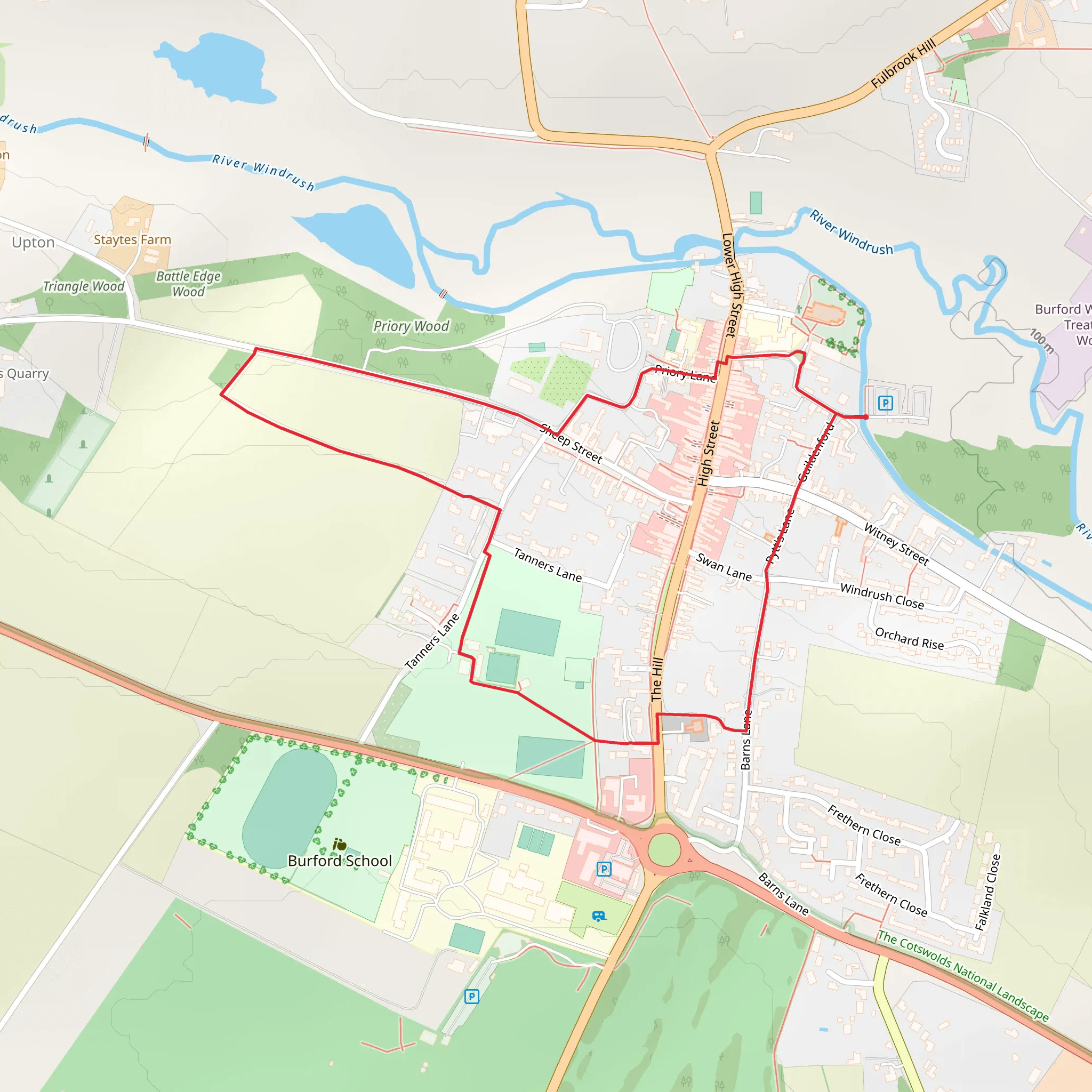 Burford Loop mobile static map