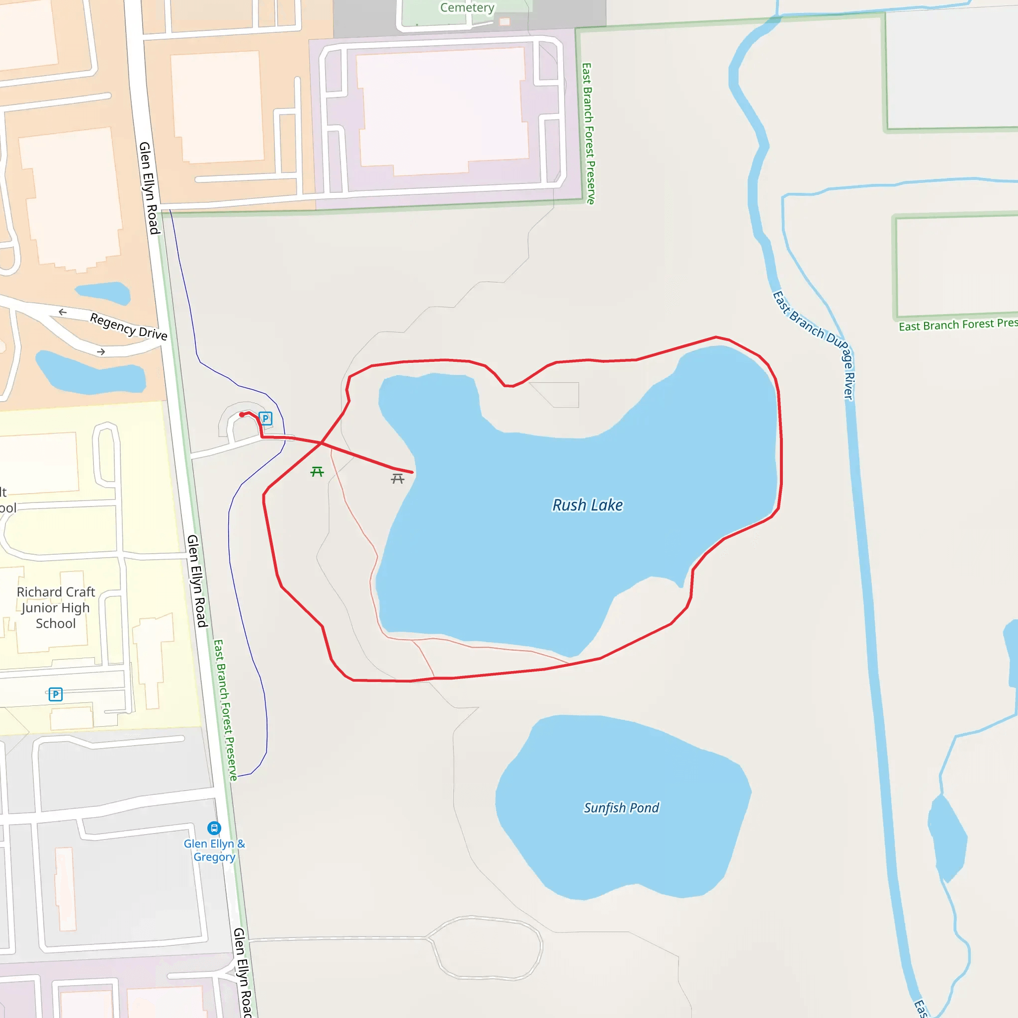 Rush Lake Loop mobile static map