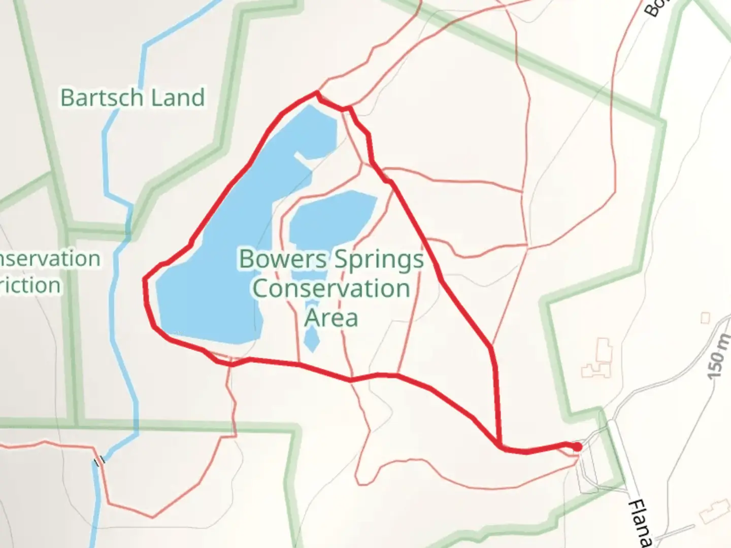 An image depicting the trail Bowers Brook Loop Trail and its surrounding area.