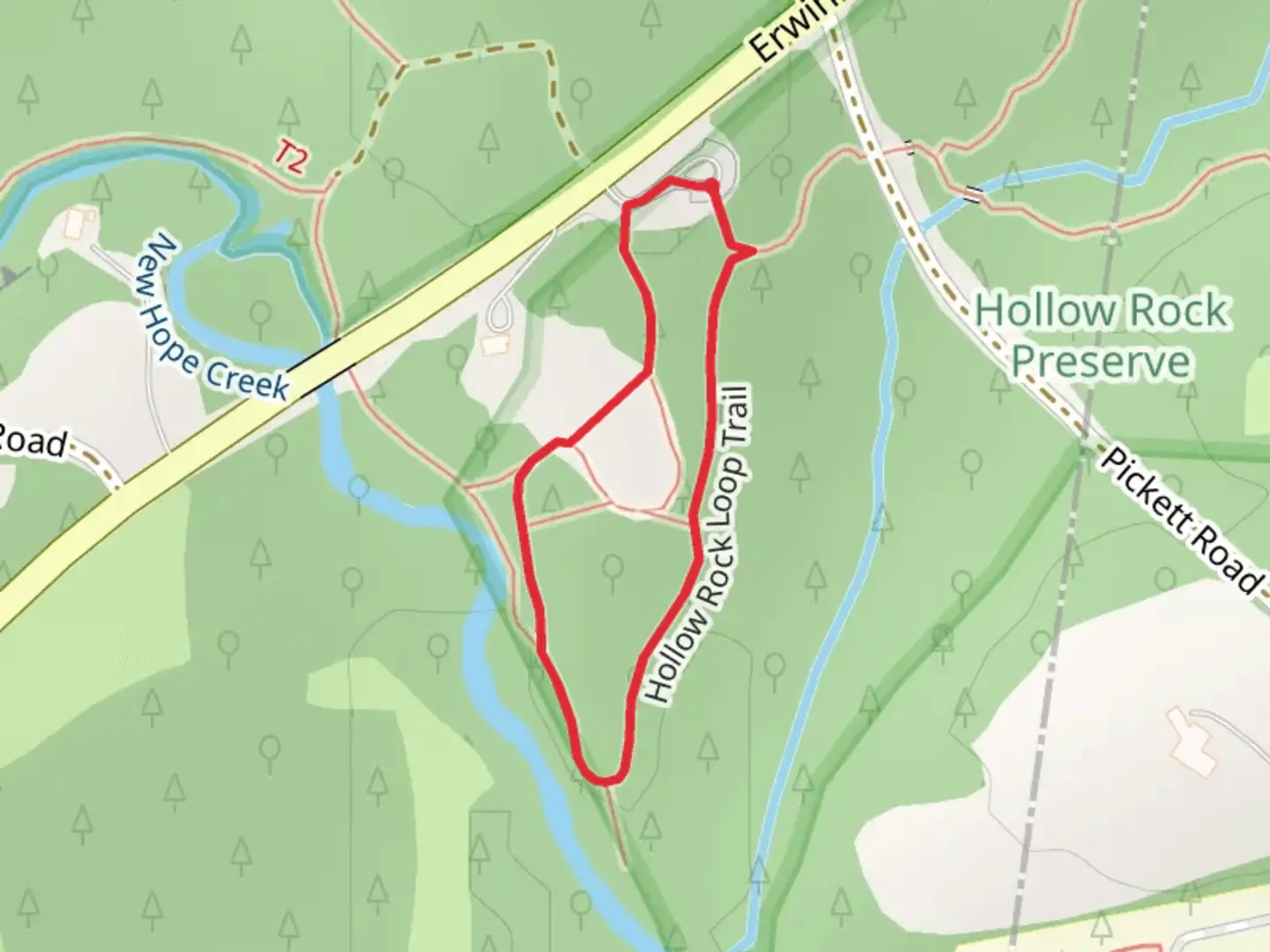 An image depicting the trail Hollow Rock Loop Trail and its surrounding area.