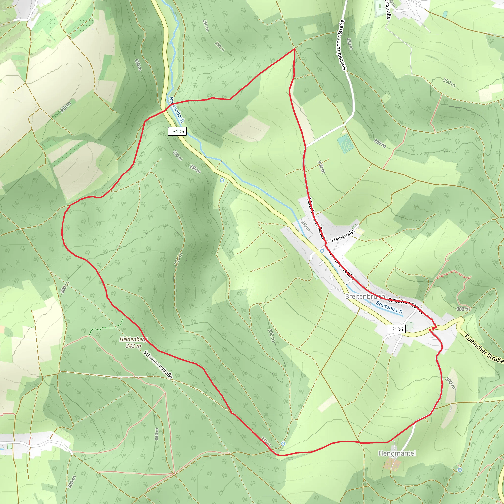 Breitenbach Weg and Eulbacher Strasse mobile static map