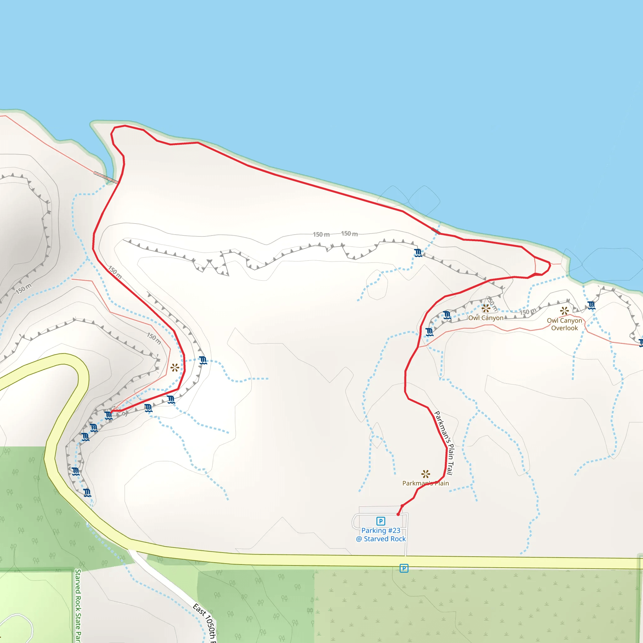 Parkman's Plain Trail mobile static map
