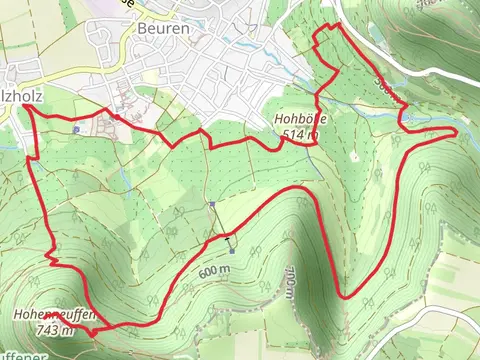 Tobelweiher and Hoheneuffen via Hochgehfestigt