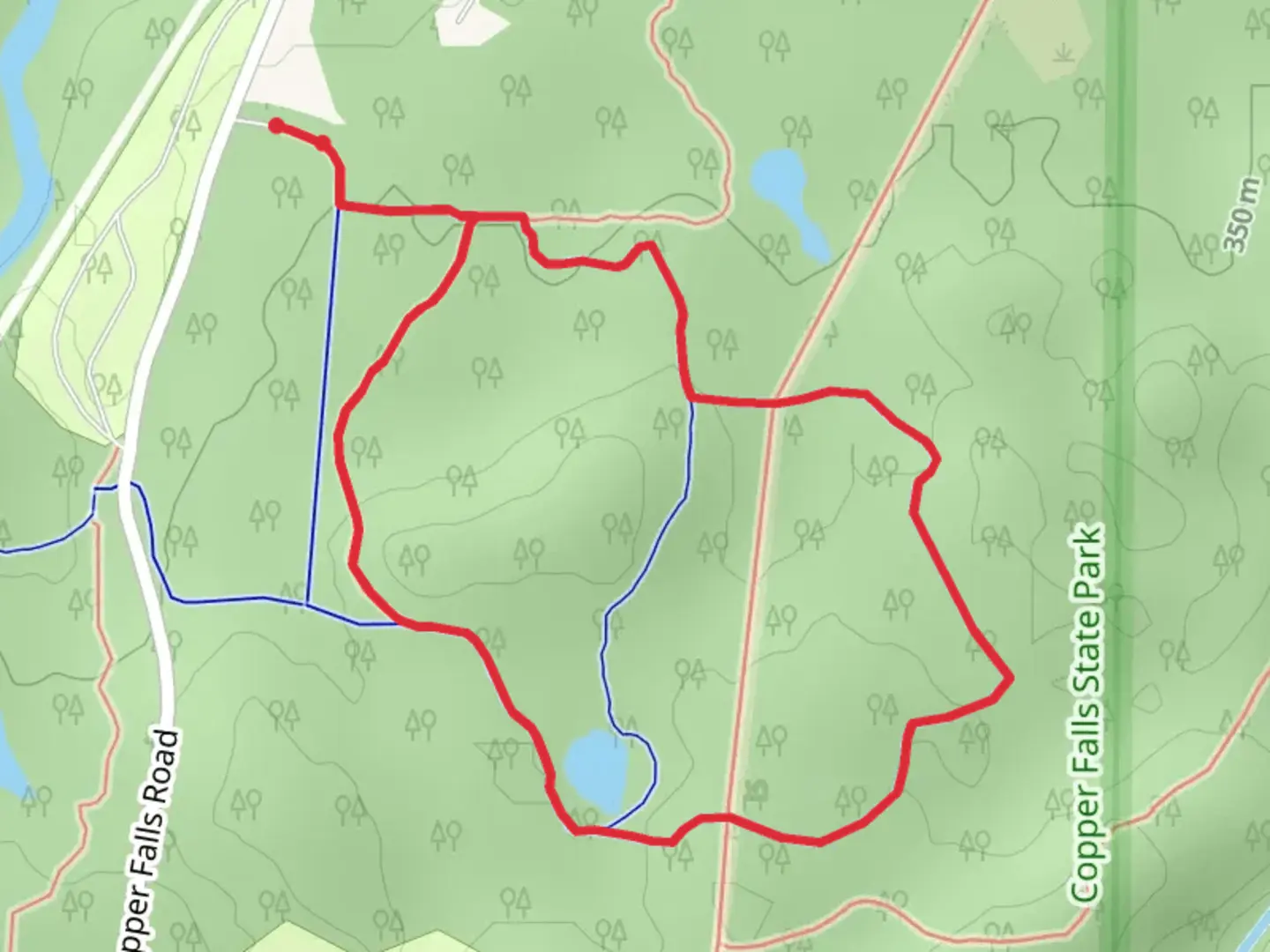 An image depicting the trail Vahtera Loop Trail and its surrounding area.