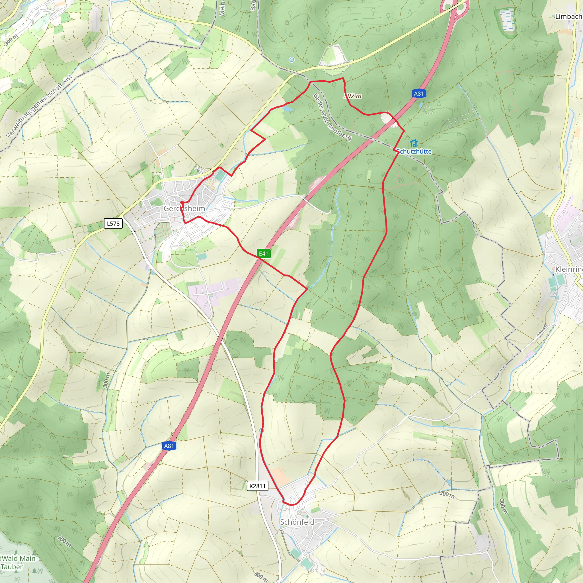 Grünbach and Kister Blutsee Runde mobile static map