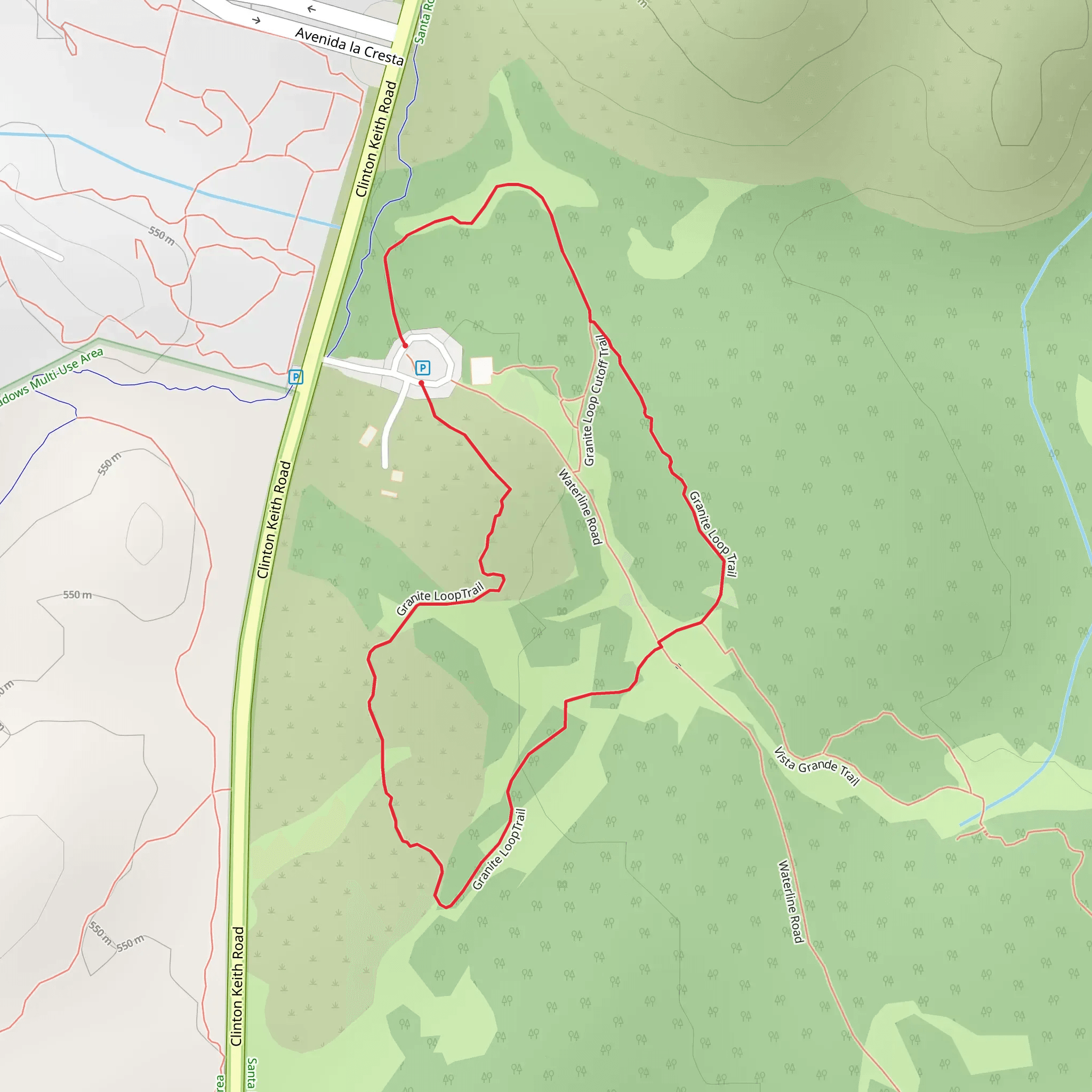 Granite Loop Trail mobile static map