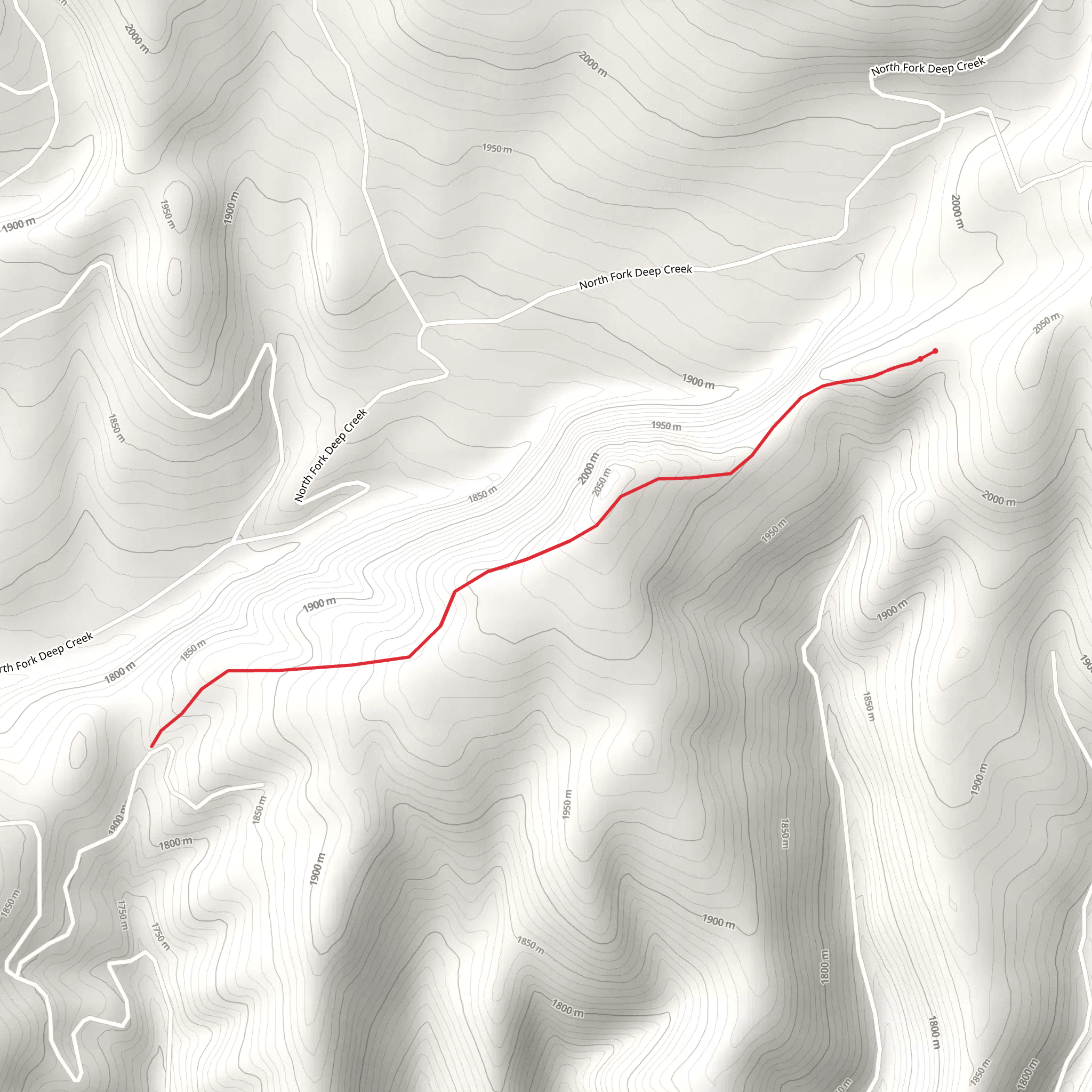 West Fork Cabin Gulch Trail mobile static map