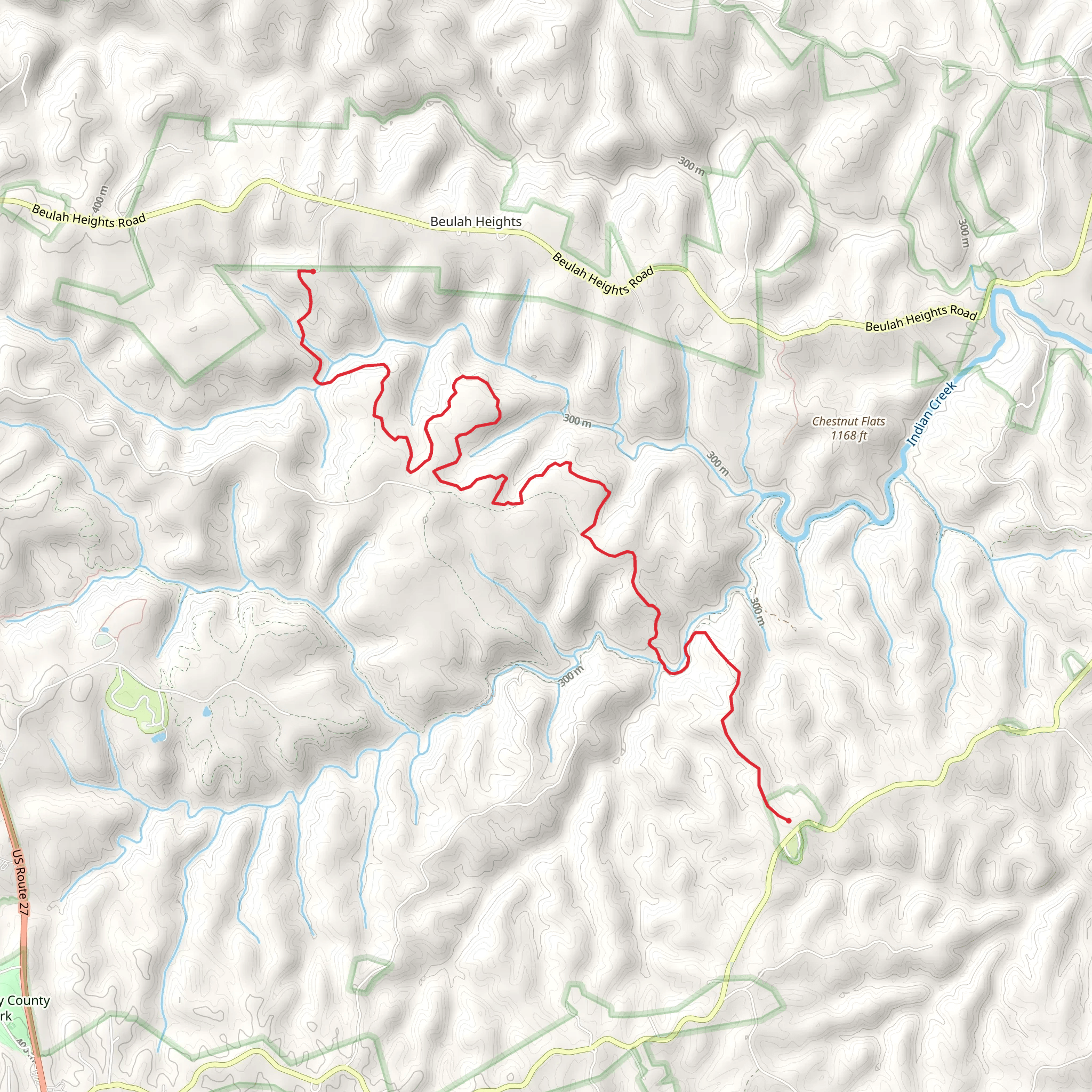 Indian Creek and Barren Fork mobile static map