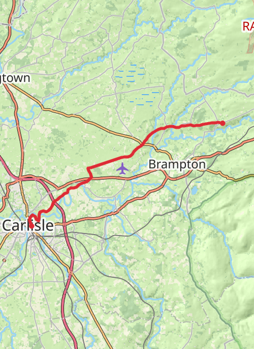 Hike on Hadrian's Wall Path mobile static map