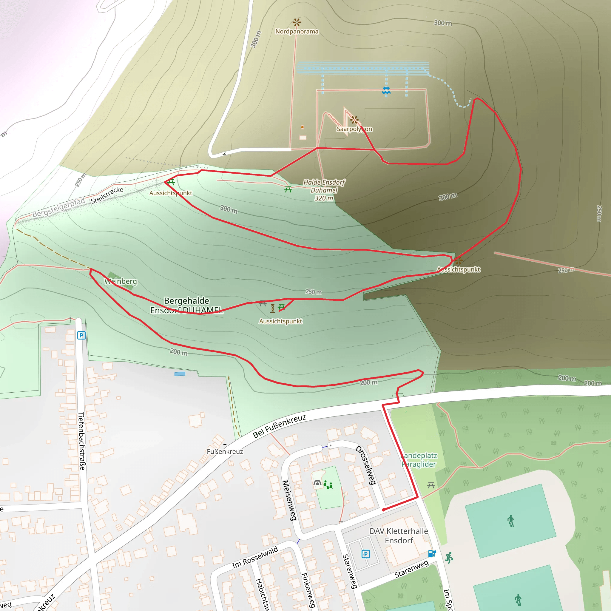 Bergehalde Ensdorf DUHAMEL and Bergehalde Loop mobile static map