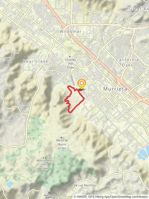 Skyes Ranch Park and Murrieta Creek Loop mobile static map